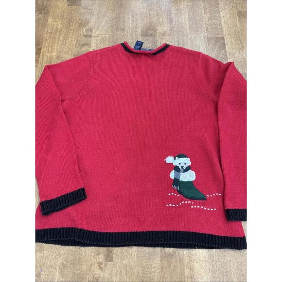 VTG Crazy Horse Claiborne Winter Sweater Sz M Dogs In Sweaters Dog Lover Novelty - Picture 7 of 8